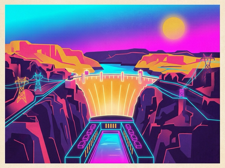 Hoover Dam & the desert