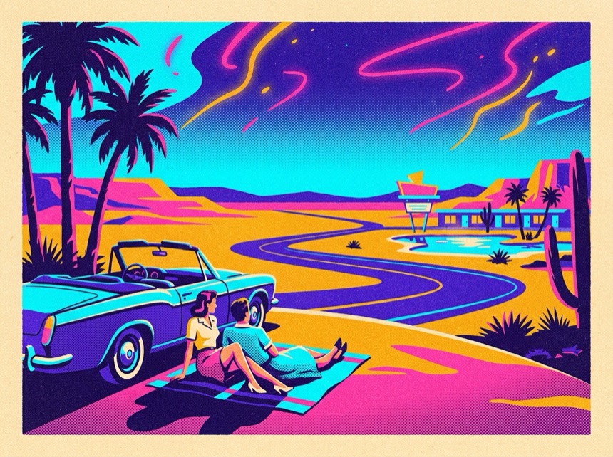 Walking the themed resorts